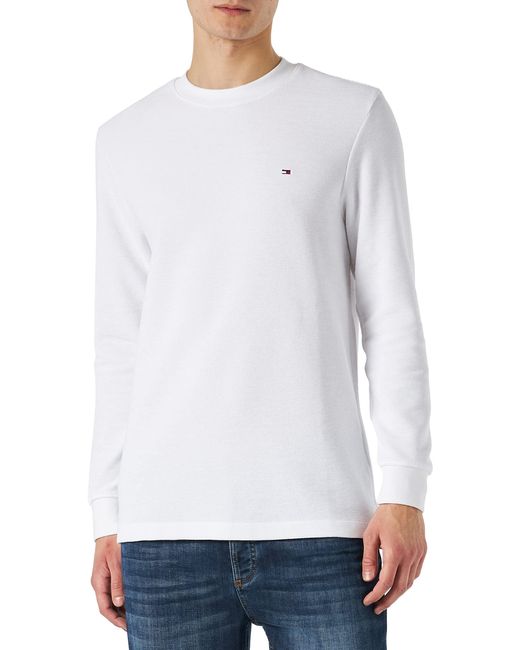 Tommy Hilfiger White New Structure Long-sleeve T-shirt Basic for men