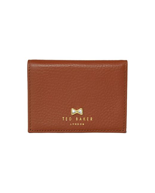 Ted Baker London S Lillly-envelope Card Coin Purse Holder In Brown Leather