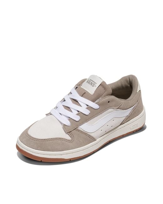 Vans White Ryland Ls Shoe | Retro Court Sneakers With Tennis Inspired Fashion Details