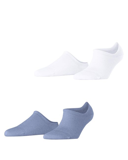 Esprit White Sneakersocken Fine Rhomb 2-Pack W SN Baumwolle kurz gemustert 2 Paar