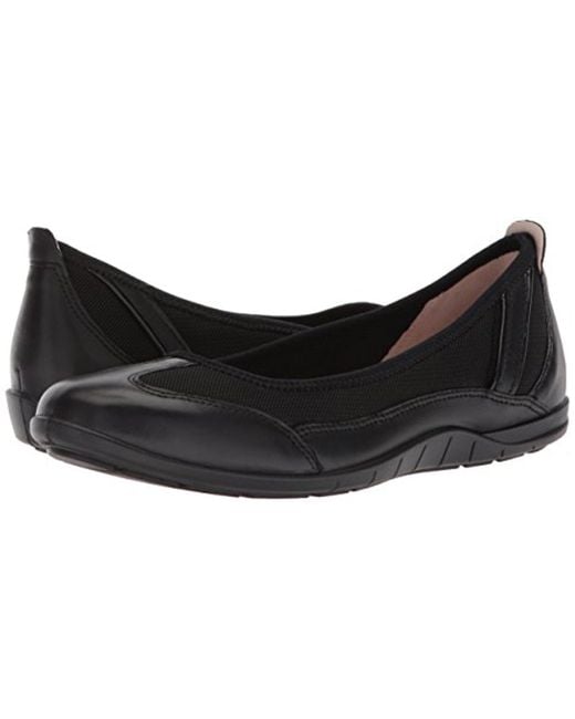 Ecco Bluma Summer Ballerina Ballet Flat in Black | Lyst