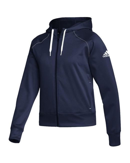 Adidas Blue S Stadium Full Zip Hoodie