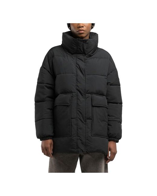 Replay Black Steppjacke Lang