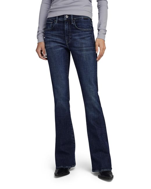 G Star RAW Blue 3301 Flare Jeans