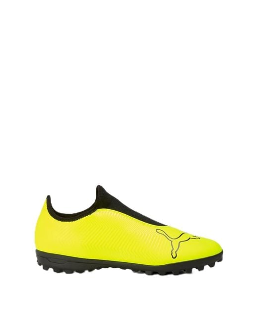 PUMA S Finesse Astro Turf Football Boots Leather Upper Yellow/black 9.5 for men