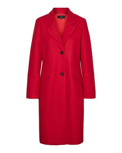 Vero Moda Red Langmantel
