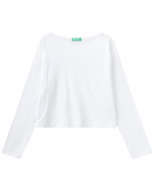 Benetton White 31vkd104i M/l T-shirt