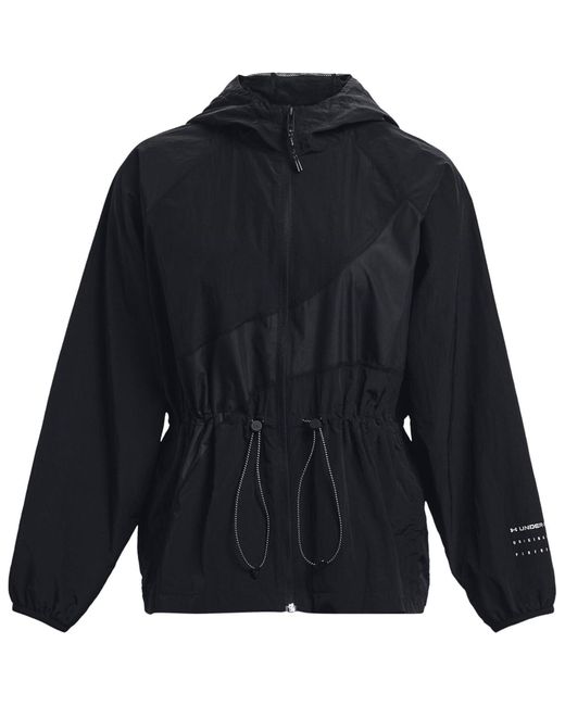 Under Armour Blue S Rush Woven Nvlty Performance Jacket Black Xs