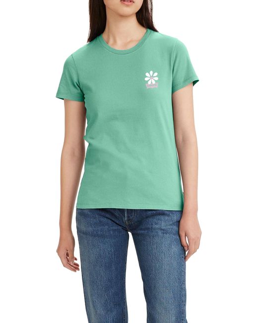 Levi's T-shirt The Perfect Tee in het Green