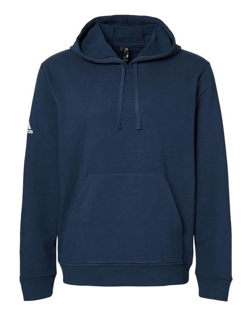Adidas Blue Soft Cotton Blank Hoodie for men