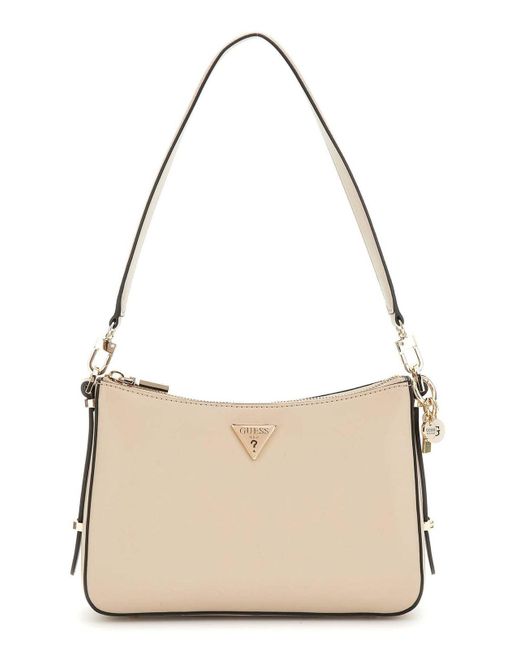 Guess Daryna Ii Top Zip Shoulder Bag Taupe in het Natural