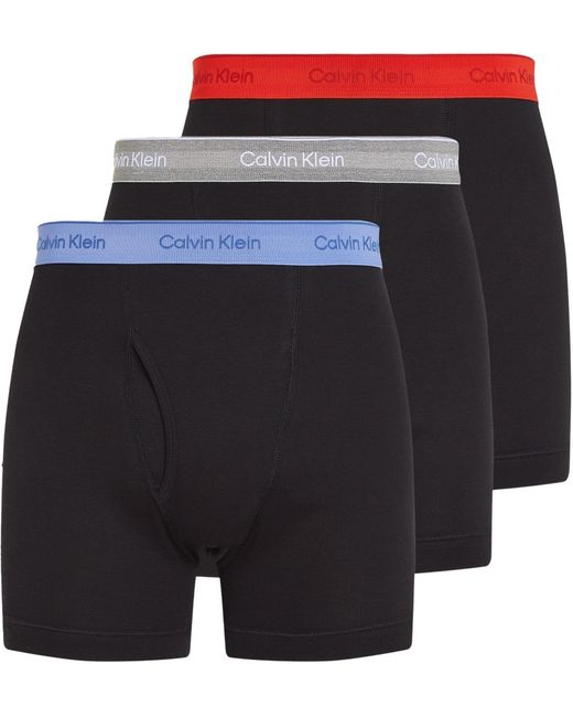 Calvin Klein 3-pack Boxershorts Met Logo Tailleband in het Black voor heren