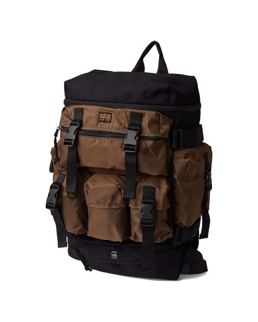 G-Star RAW Black Estan Detachable Pocket Backpack for men