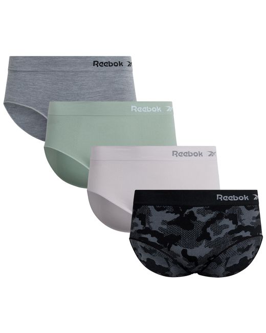 Reebok Gray Underwear – 4 Pack Plus Size Seamless Hipster