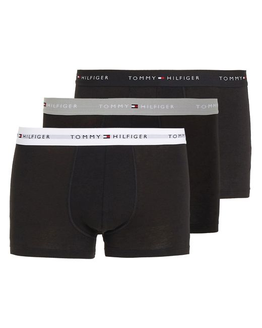 Tommy Hilfiger 3p Wb Trunk Um0um02763,grey Heather/black/white for men