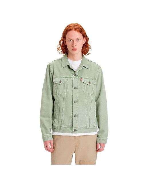 Levi's The Trucker Jas Nen in het Green voor heren
