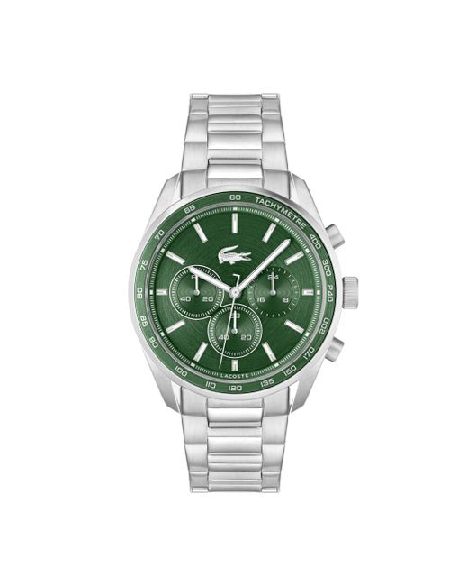 Reloj Cronógrafo de Cuarzo para hombre Colección BOSTON Collection con Correa en Acero Inoxidable con Correa en Acero Lacoste de hombre de color Green