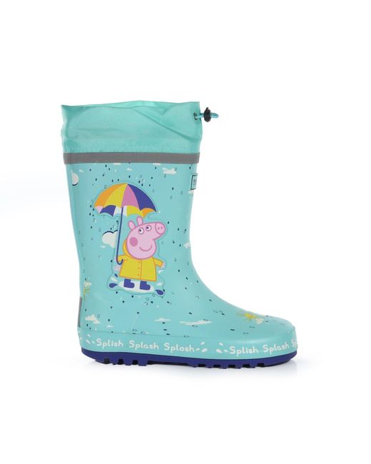 Splash Welly in gomma Peppa Pig con coulisse regolabile di Regatta in Blue