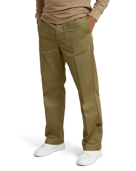 Regular Straight Pocket Chino Pantaloni di G-Star RAW in Green da Uomo