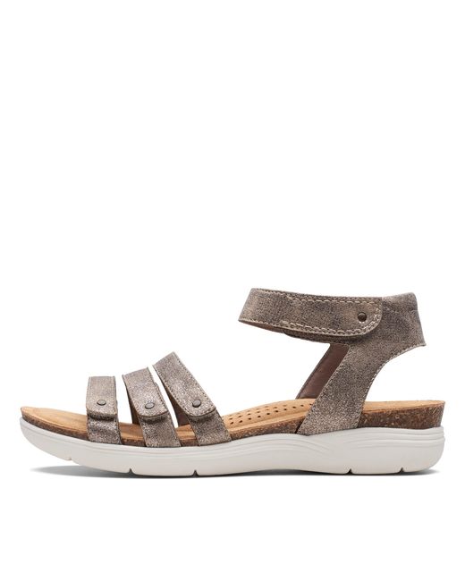 Clarks Black April Dove Flat Sandal