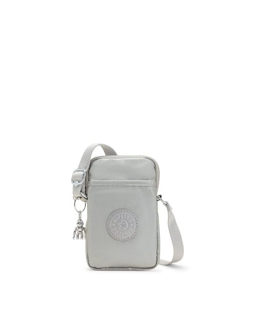Tally Metallic Crossbody Phone Bag Bright Metallic Kipling en coloris Gray