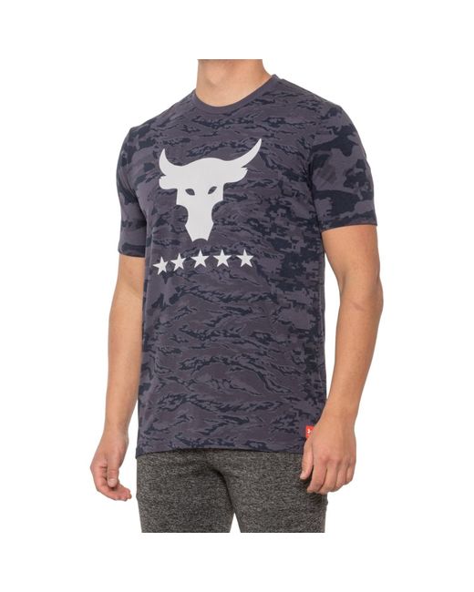 Project Rock Chase Greatness Training T-Shirt di Under Armour in Blue da Uomo