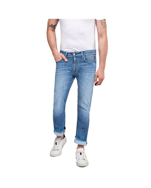 Replay Blue Straight-Jeans GROVER in vielen verschiedenen Waschungen, mit Stretch