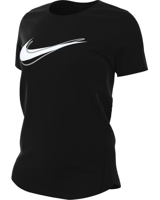 Nike One Swoosh Dri-fit Korte Mouw Hardlooptop Voor in het Black