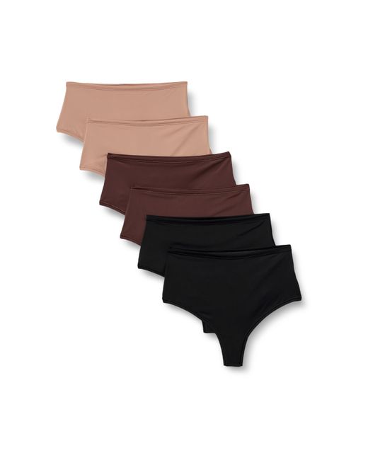 Amazon Essentials Black Microfibre High-waisted Thong