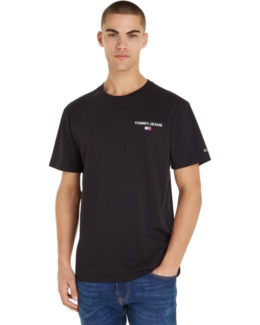 TJM CLSC-Camiseta con Estampado Lineal en la Espalda S/S Tommy Hilfiger de hombre de color Black