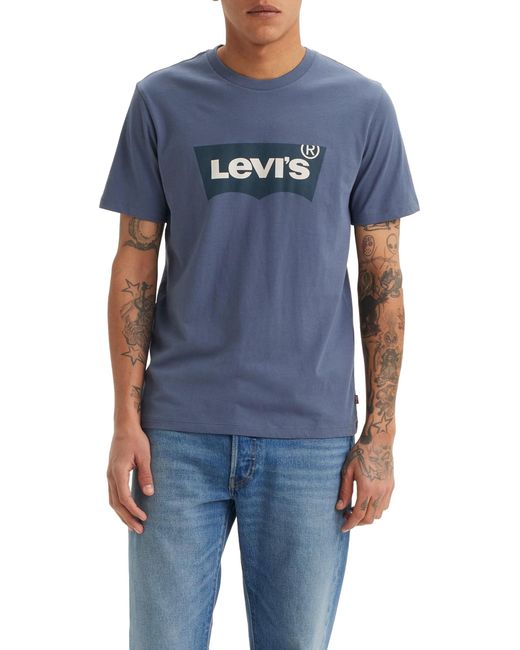 Levi's Blue Graphic Crewneck Tee T-shirt for men