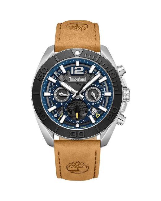 Timberland Analog Quarz Uhr mit Leder Armband TDWGF0041701 in Black für Herren