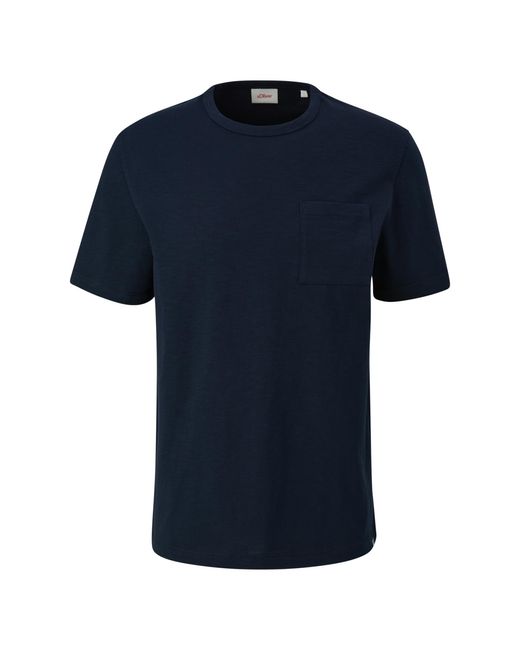 S.oliver 2143959 T-Shirt mit Brusttasche in Blue für Herren