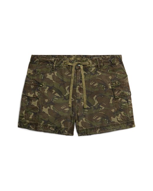 Superdry Green Cargoshorts Konturiertes Tarnmuster 44