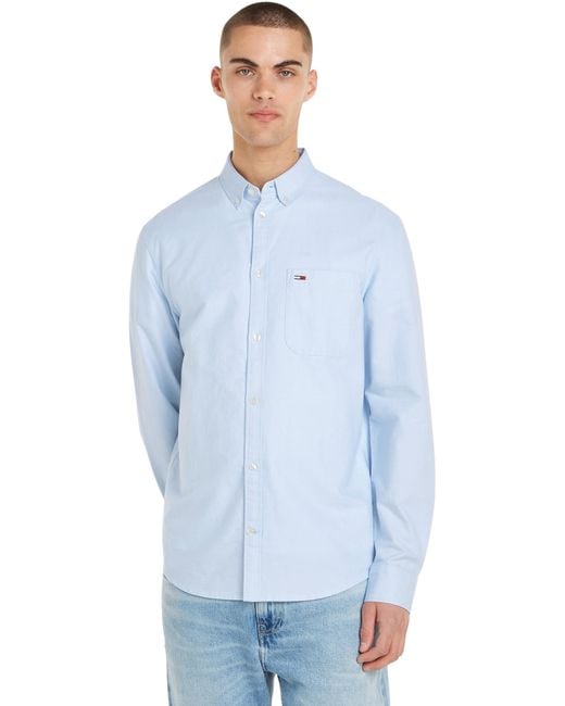 Tommy Hilfiger TJM REG Oxford Shirt DM0DM18335 Hemden in Blue für Herren