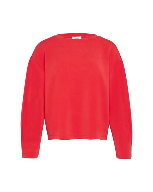 S.oliver Red Scuba-Sweatshirt aus Modalmix mit Faltendetail rot 42