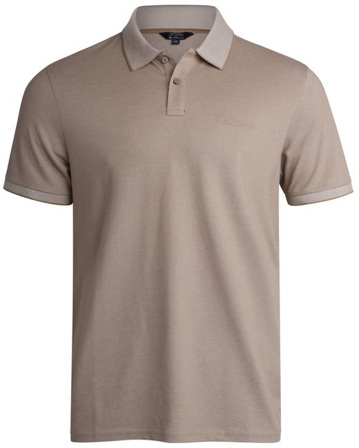 Ben Sherman Brown Classic Fit 2-button Short Sleeve Shirt - Casual Stretch Birdseye Polo For for men