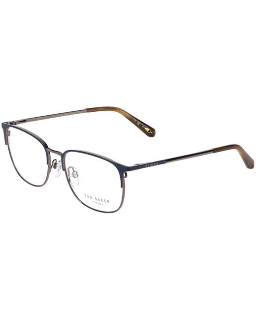 Ted Baker Black Charli 4336 Matte Navy With Brown Havana Full Rim Square Glasses Frames Designed For for men