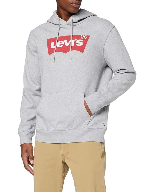 Levi's Cotton Batwing Hoodie in Grey for Men - Save 29% - Lyst