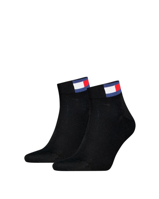 Tommy Hilfiger Black Quarter Socks