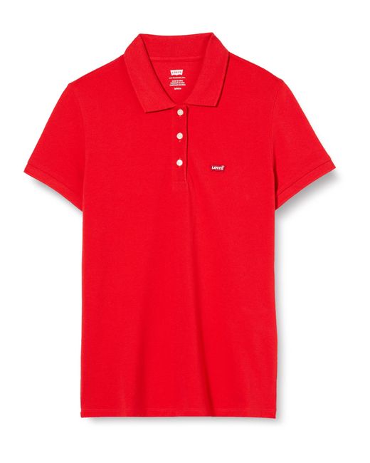 Levi's Red Slim Housemark Polo Shirt for men