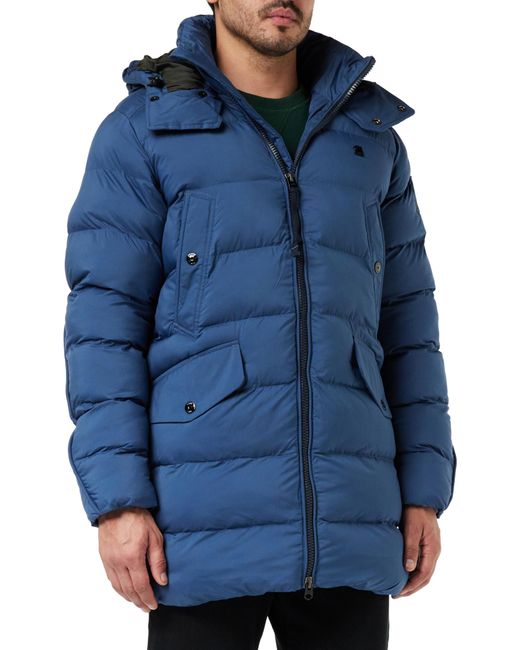 G-Star Jassen G-whistler Gewatteerde Parka Met Capuchon in het Blue voor heren