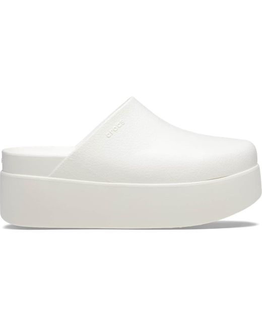 CROCSTM White Dylan Platform Clog Chalk Size 6 Uk