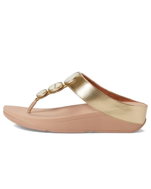 Fitflop Multicolor Halo Metallic-trim Toe-post Sandal