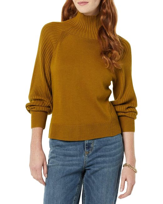 Amazon Essentials Brown Ultra-soft Oversized Cropped Cocoon Sweater