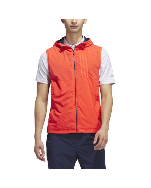 Adidas Red Golf Standard Ultimate365 Tour Wind.rdy Vest for men