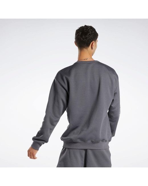 Reebok Gray Graphic Crewneck Sweatshirt for men