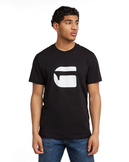 G-Star RAW Black Burger Logo R T T-shirt for men