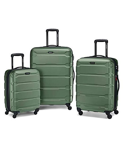 Samsonite Green Omni Expandable Hardside Luggage With Spinner Wheels for men
