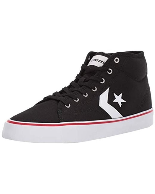 Converse Star Replay Mid Top Sneaker in Black | Lyst UK